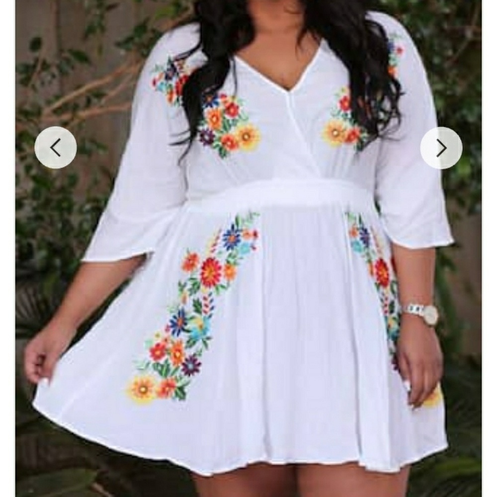 Forever 21 Plus Size Embroidered Dress